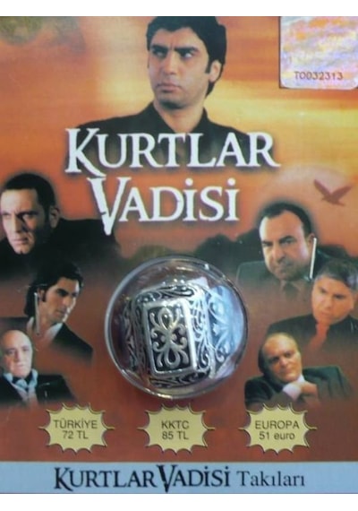 Takılingo 925 Ayar Gümüş Lisanslı Kurtlar Vadisi Orijinal Taşsız Erkek Yüzük Gümüş