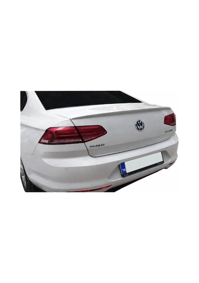 Volkswagen Passat B8 Geniş Spoiler Boyalı Beyaz Bagaj Üstü Spoiler Arka Üst Spoiler