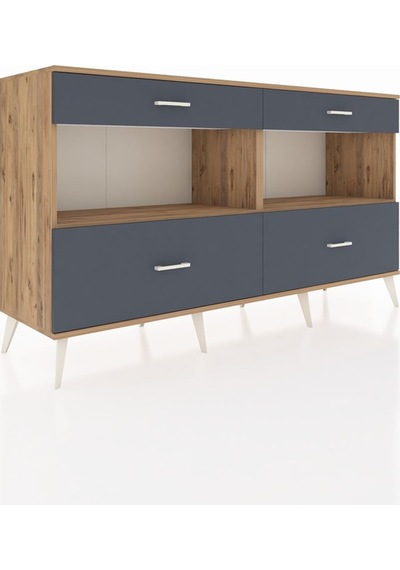 Hyperion Konsol 2 Raflı 4 Çekmeceli 176x44x99 Çam-çam/antrasit Çam-çam/antrasit Hyperion Konsol 2 Raflı 4 Çekmeceli 176x44x99 Çam-çam/antrasit Çam-çam/antrasit