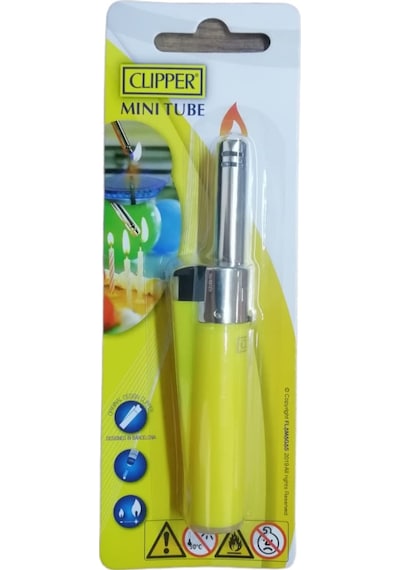 Clipper Mini Tube Mutfak Çakmağı Sarı