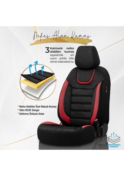 Otom Iconic Design Ekstra Destekli Oto Koltuk Kılıfı 550061877