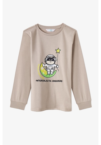 Penti Erkek Çocuk Gri Space Friends Pamuklu Uzun Kollu 2li Pijama Takımı