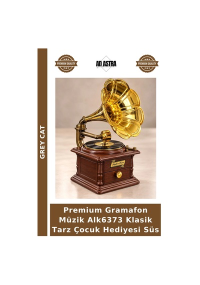 Premium Gramafon Müzik Alk6373 Klasik Tarz Çocuk Hediyesi Süs