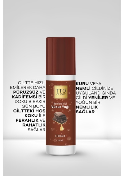 Tto Clinic Nemlendirici Çikolata Özlü Vücut Yağı 200 ML