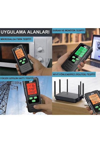 Radyasyon Lcd Test Algılama Sar Manyetik Alan Ölçüm Cihazı Elektromanyetik Yoğunluk Ölçme Tarama Dedektörü