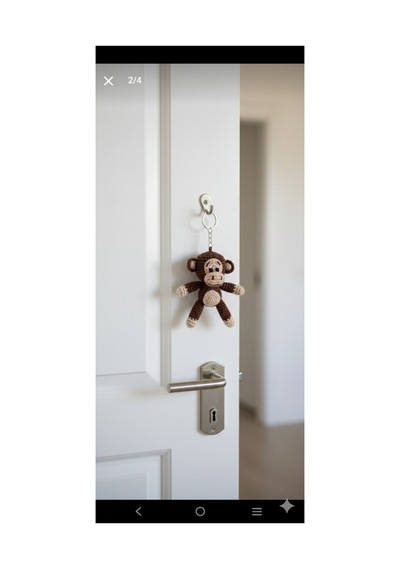 Bdphome Amigurumi Maymun Anahtarlık Kahverengi