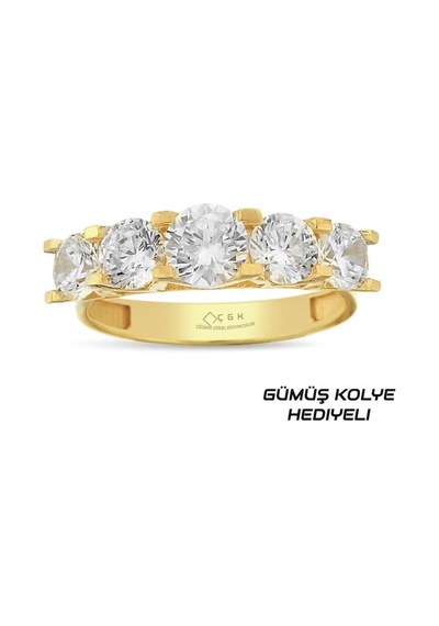 Çgk Çiğdem Gürel Kuyumculuk Kadın Altın Beştaş Yüzük Gold
