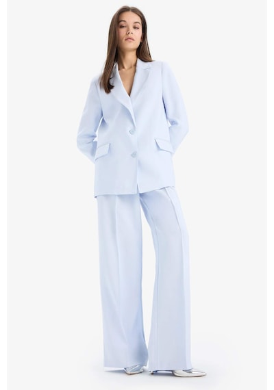 DeFacto Afra x Defacto Oversize Geniş Kalıp Tensel Blazer Ceket Z8276AZ25SPBE472 Mavi DeFacto Afra x Defacto Oversize Geniş Kalıp Tensel Blazer Ceket Z8276AZ25SPBE472 Mavi