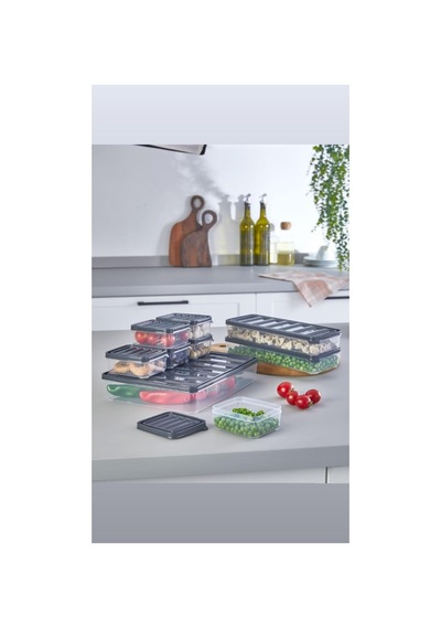 8'li 16 Parça 1 Lt Derin Dondurucu Buzdolabı Düzenleyici Organizer Saklama Kabı Seti Gri - 751808641 Gri