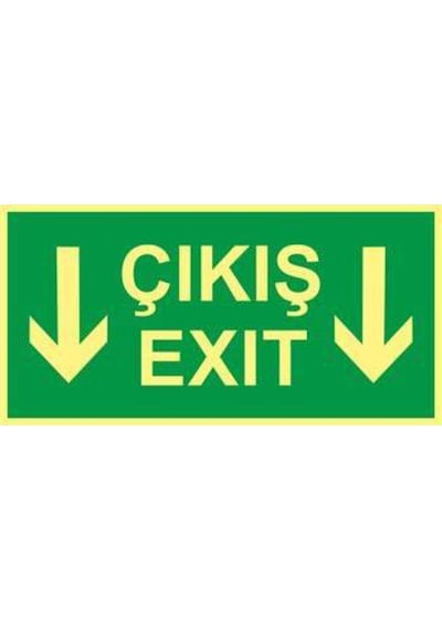 Fotolümenli Acil Çıkış Aşağı Ok