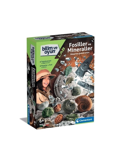 64336 Bilim Ve Oyun - Fosiller Ve Mineraller Kazı Seti