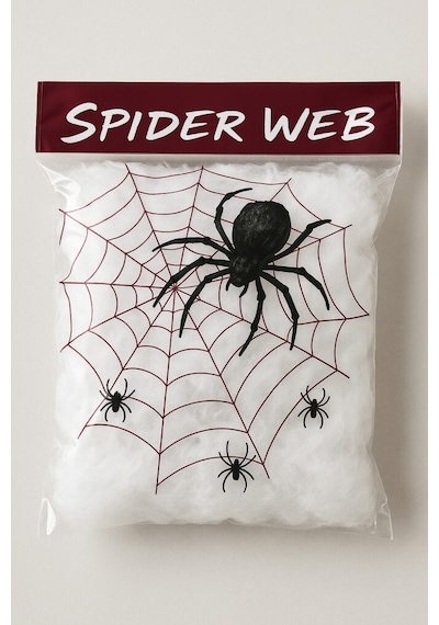 Beysüs Halloween Cadılar Bayramı Beyaz Renk Örümcek Ağı Seti Tüm Yaşlar