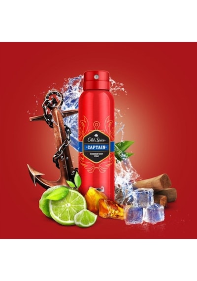 Old Spice Captain Deodorant Sprey 150 ML x 2
