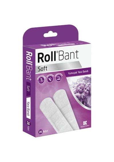 Roll Bant Soft Yumuşak Yara Bandı 20 Adet