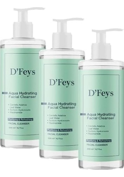 D'feys Yüz Temizleme Jeli 200 Ml 3 Paketi