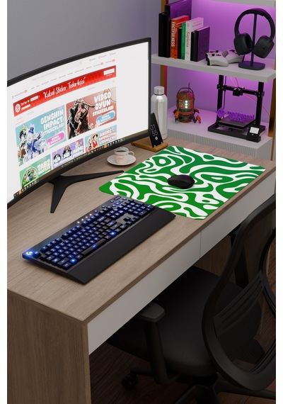 Vektörler Kaymaz Dikişli Kauçuk Oyuncu Mousepad V4 - 48x40 Xl Gaming Mouse Pad Fare Altlığı
