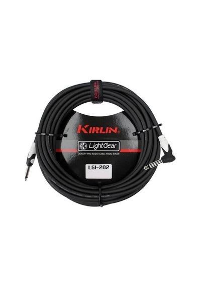 Kırlın Lgı-202-3m-bk Siyah L Uçlu Kablo 3 Metre Mono 1/4" Giriş L Tipi Jak İle Gitar Alt Girişlerinde Maksimum Konfor