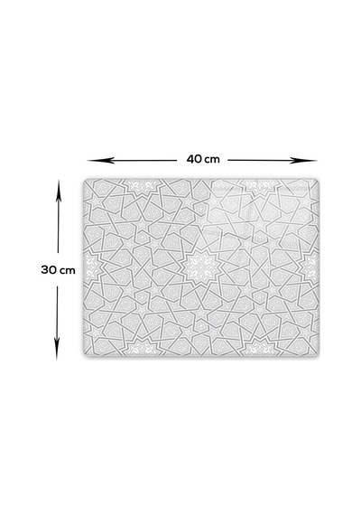 Selçuklu Motifi Desenli Cam Kesme Tahtası 30cm X 40cm