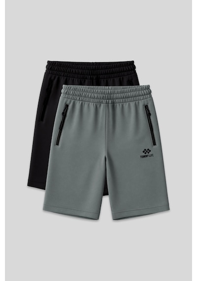 Tommy Life Standart Kalıp 2li Paket Siyah-çağla Erkek Şort - 81136 Siyah - Yeşil