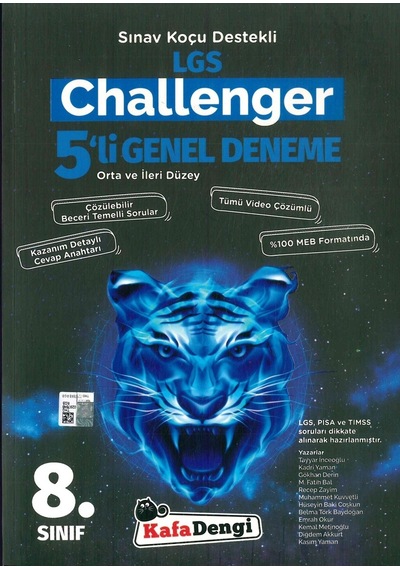 8.Sınıf Lgs Challenger 5Li Genel Deneme Kafadengi Yayınları