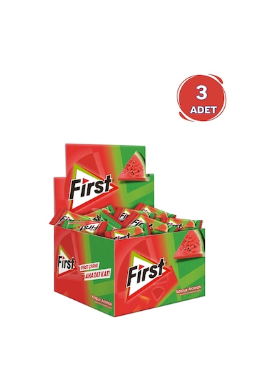 First Karpuz Aromalı Tekli Sakız 3 x 200'lü