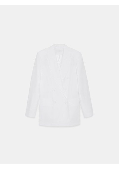 Dilvin 60815 Lyocell Karışımlı Blazer Ceket-beyaz