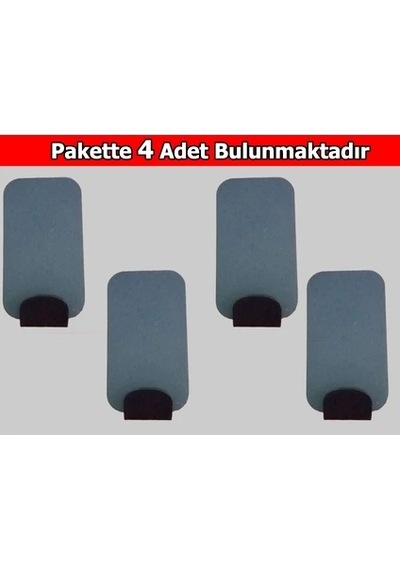 Ardini Kendinden Yapışkanlı Bornoz Havlu Askısı Radiuslu Dikdörtgen Mat Siyah 4'lü Çok Renkli