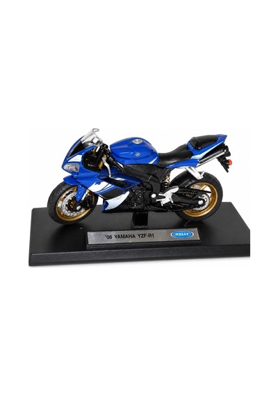 Welly 2008 Yamaha Yzf-r1 1:18 Mavi Model Motosiklet
