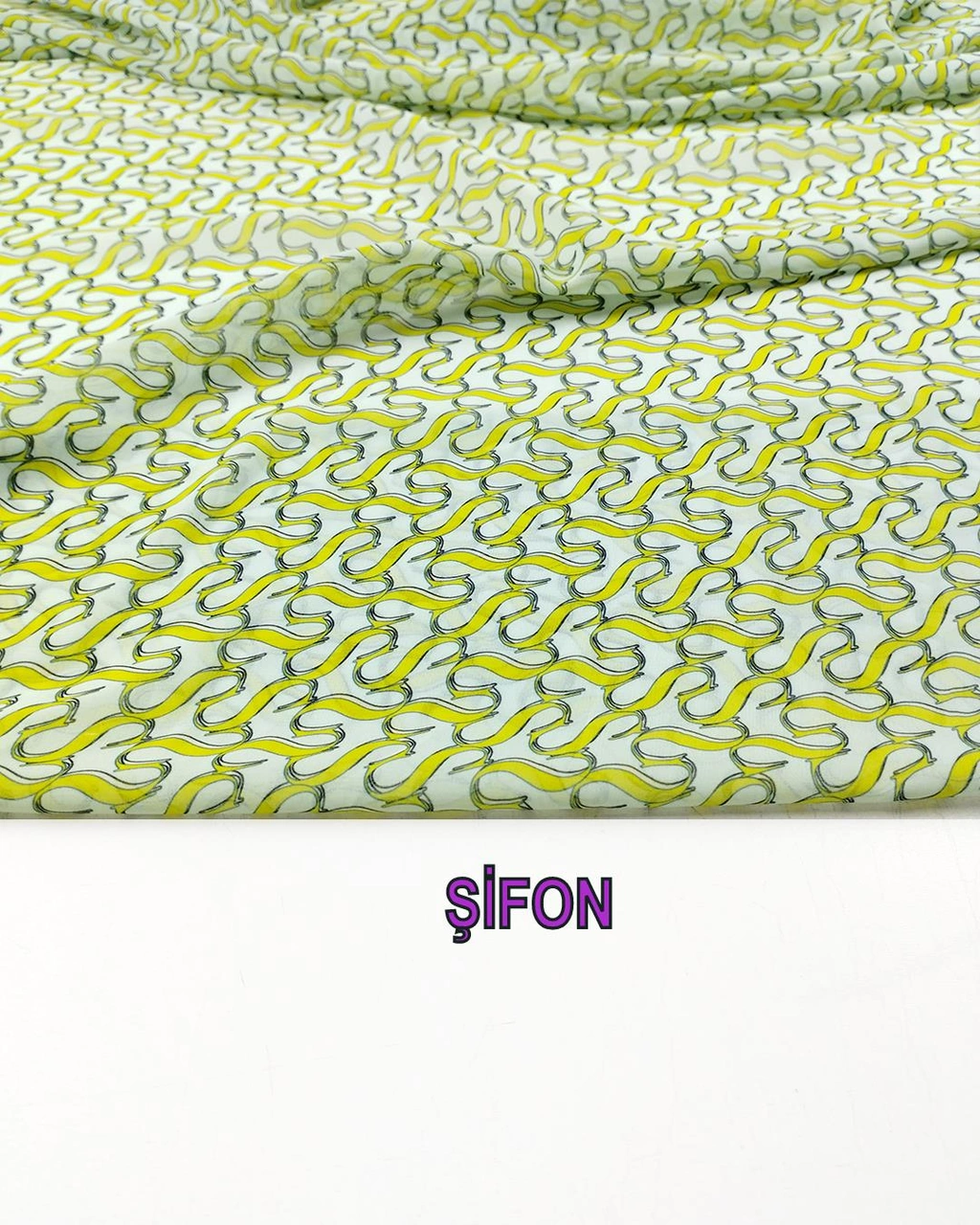 Şifon Yeşil Tonlardaen: 150 Cm-3118 Renkli