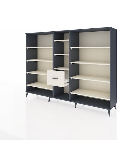 Hyperion Dolap 11 Raflı 3 Çekmeceli 220x44x163 Antrasit-aytaşı Antrasit-aytaşı Hyperion Dolap 11 Raflı 3 Çekmeceli 220x44x163 Antrasit-aytaşı Antrasit-aytaşı