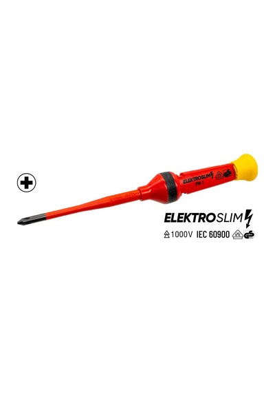 İzeltaş 14000005339 1000 V PH 14.5 x 80 Elektro Slim Yıldız Tornavida