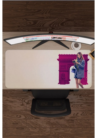 Emily İn Paris V3 90x40 Xxl Gaming Kauçuk Kaymaz Taban Mouse Pad Fare Altlığı