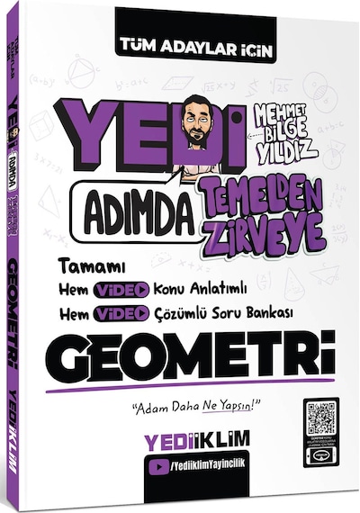Tüm Adaylar İçin Adımda Temelden Zirveye Geometri Video Konu Anlatımlı Video Çözümlü Soru Bankası