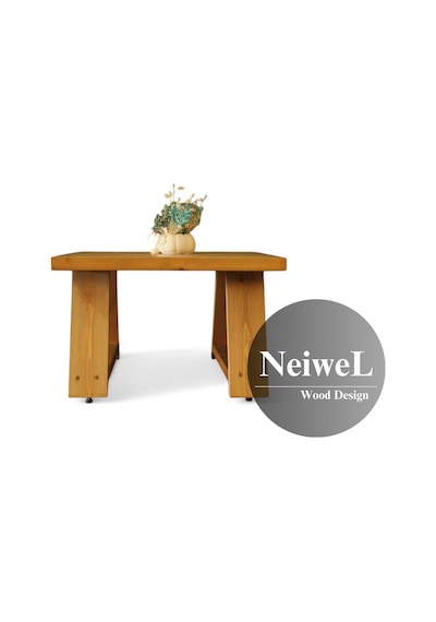 Neiwel Neoz Doğal Ahşap Sehpa-100-100 Açık Ceviz