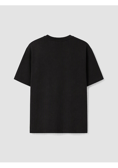 Lc Waikiki Lc Waıkıkı Siyah %100 Pamuklu Oversize Kadın Tişört