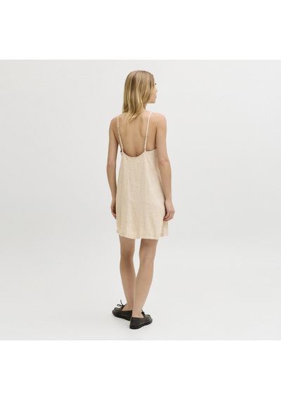 Kadin Kare Yaka Kolsuz Elbise - Almira - 12294717 Feather Gray