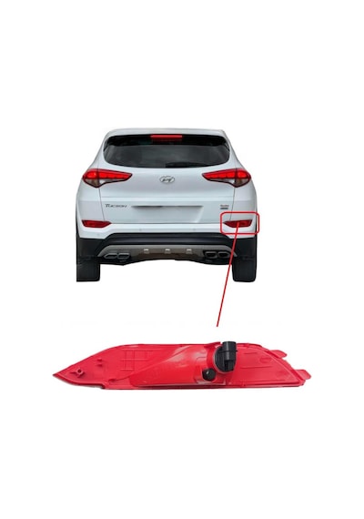 Hyundai Tucson Arka Tampon Reflektörü Sağ Taraf 2016-2017-2018