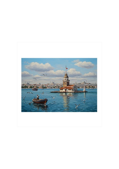 Kız Kulesi Manzarası Mdf Tablo