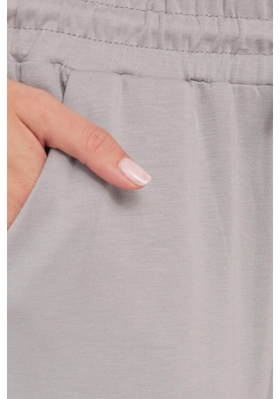 Tudors Kadın Relax Fit Rahat Kesim Modal Kumaş Beli Bağlamalı Lastikli Jogger Gri Eşofman Altı-39587