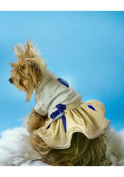 Kemique Navy Creamy Tütülü Köpek Elbisesi