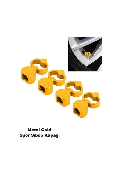 Maça Sibop Kapağı Metal Gold Rengi Profesyonel Maça Logolu Metal Sibop Kapağı 4 Parça Set Gold