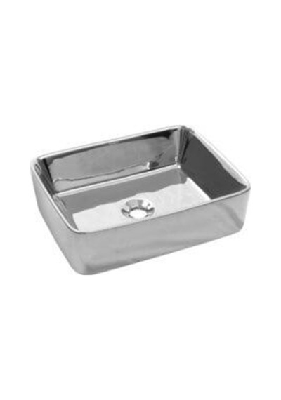 Newarc Silver Köşeli Krom Tezgah Üstü Lavabo 5011Cr