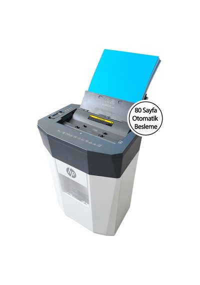 Hp Oneshred Auto 80cc Otomatik Beslemeli Evrak İmha Makinesi-çapraz Kesim-4,3x12mm-15lt