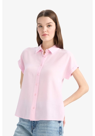 DeFacto Regular Fit Basic Düz Viskon Kısa Kollu Gömlek N7819AZ25SPPN47