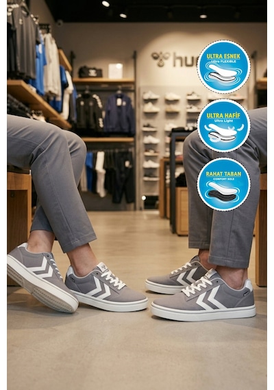 Hummel Antrasit Bağcıklı Hafif Esnek Unisex Spor Ayakkabı 900873 Hml Wivo Iı