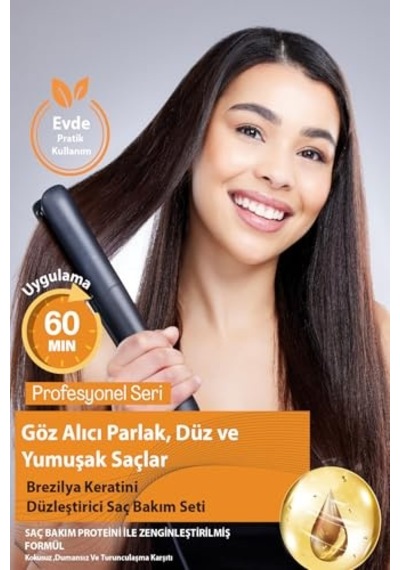 Laxe Yıpranmış Saçlar İçin Brezilya Keratini Düzleştirici Saç Bakım Seti