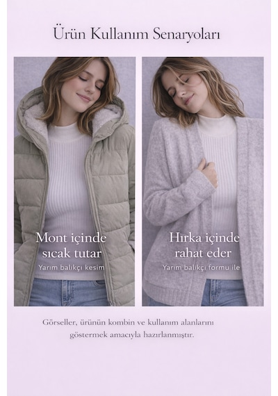 Aslındalook Kadın Fitilli Triko Esnek Uzun Kol Body Bluz Bady Ekru