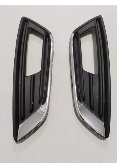 Ford Focus - Sis Far Çerçevesi Takım - Sağ/sol- Mat Siyah - Krom - Focus 15