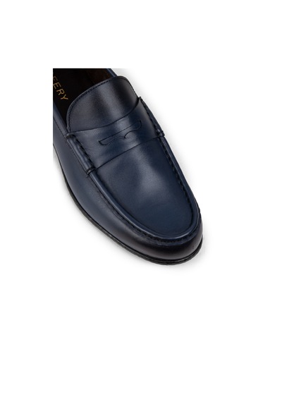 Deery Hakiki Deri Lacivert Erkek Loafer Ayakkabı - 01510mlcvc04 Lacivert