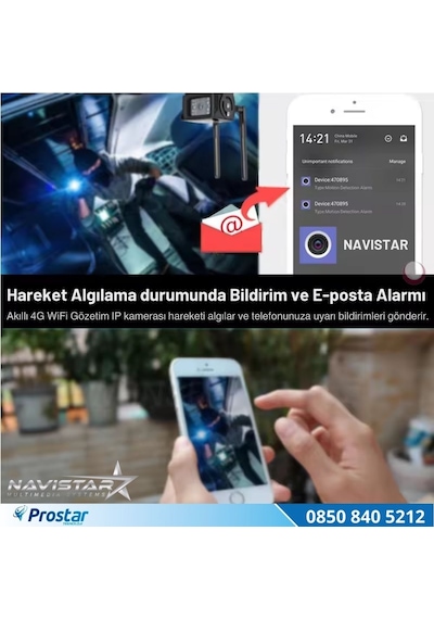 Uzaktan İzlemeli 4 Mp Ultra Hd 4g Sim Kart Girişli Tak Kullan Profesyonel Kamera